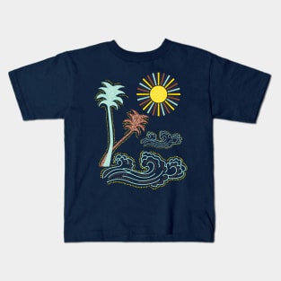 Tropical Sea Waves Kids T-Shirt